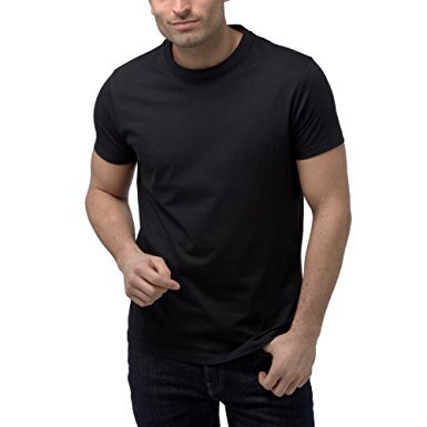 1B Black 180 gsm Pure Cotton Round Neck Biowash Unisex