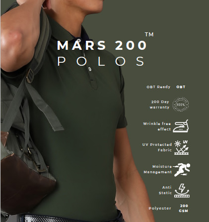 2D Olive 200 gsm Mars Polyester Dryfit Unisex T-shirts