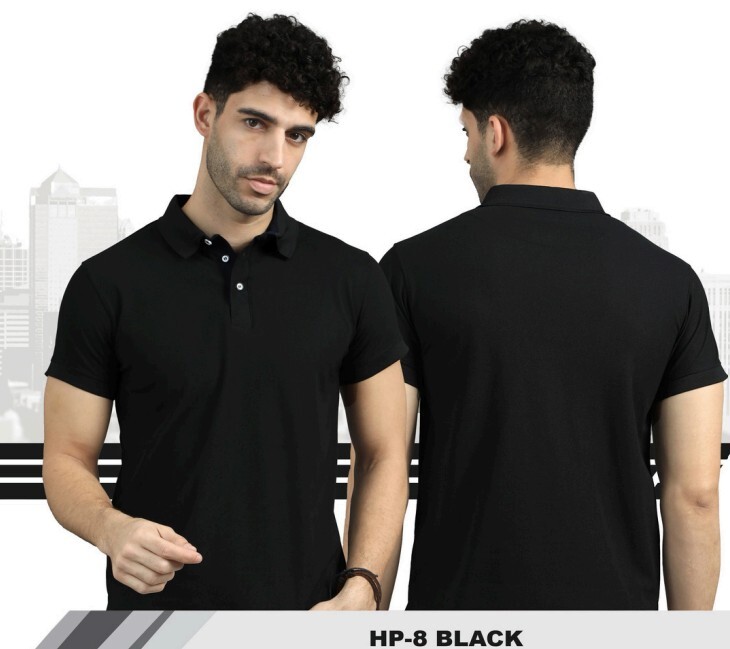 Black 200 gsm Hayati Premium Polyester Dryfit Unisex T-Shirt