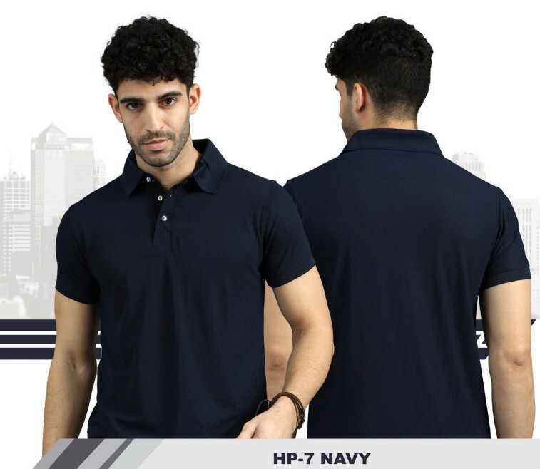Navy Blue 200 gsm Hayati Premium Polyester Dryfit Unisex T-Shirt