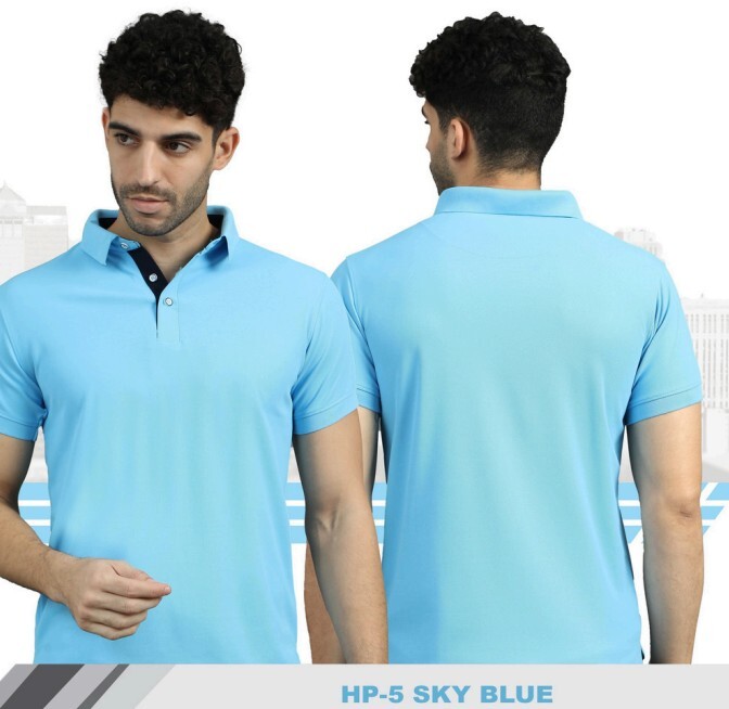 Sky Blue 200 gsm Hayati Premium Polyester Dryfit Unisex T-Shirt