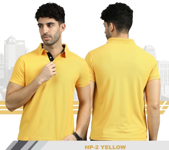 Yellow 200 gsm Hayati Premium Polyester Dryfit Unisex T-Shirt