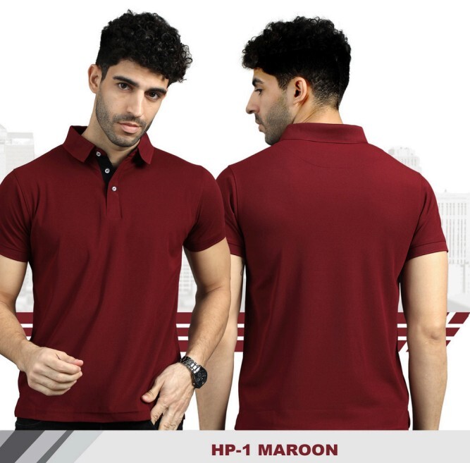 Maroon 200 gsm Hayati Premium Polyester Dryfit Unisex T-Shirt