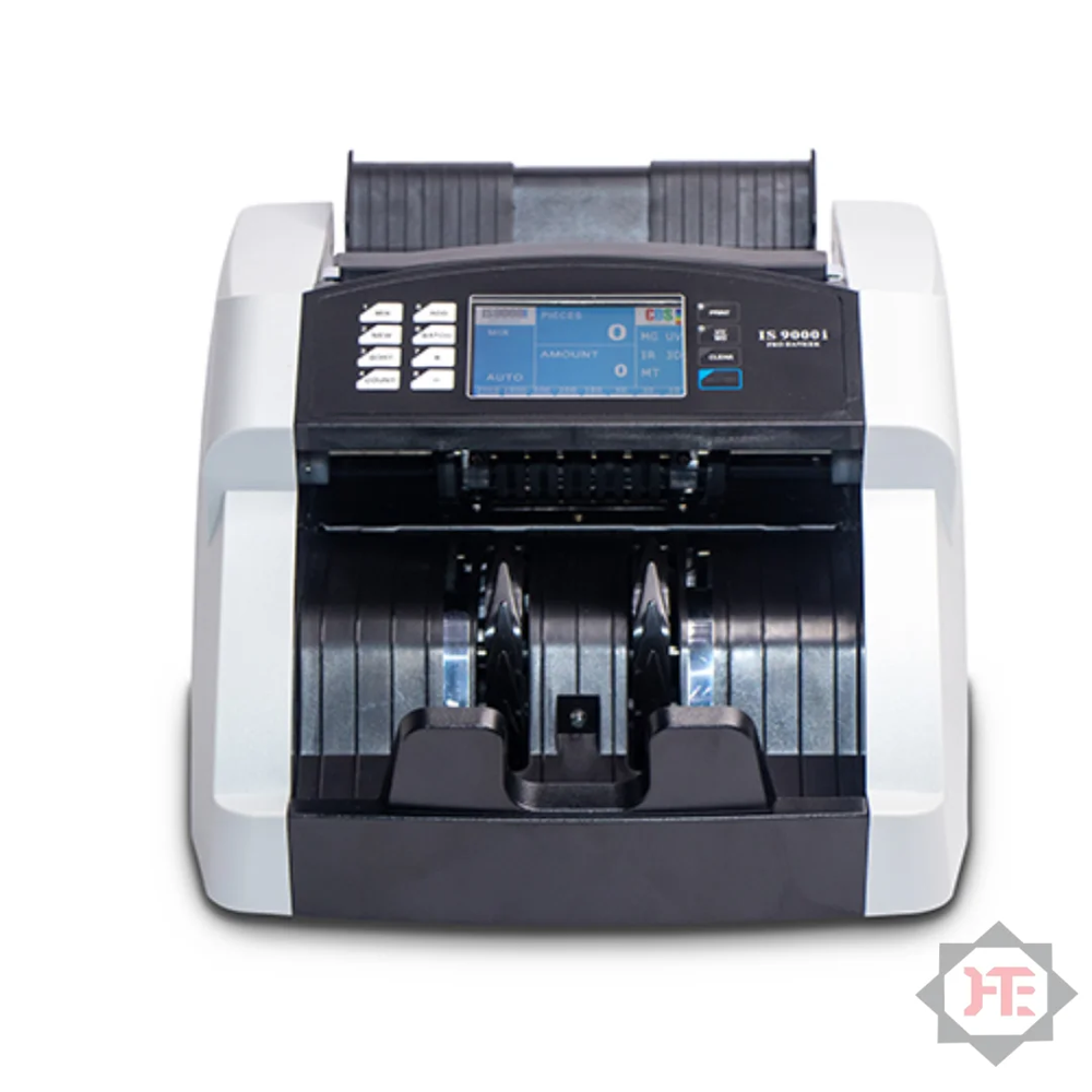 Cash Counting Machine - Durable Abs Body, Standard Desktop Size, White With Black Accents | High Speed 1000 Notes/min, Uv Mg Ir Fake Note Detection, Digital & External Led Display, Auto Start/stop, Batching Functions