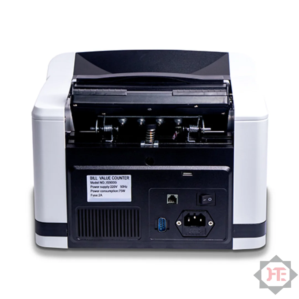 Cash Counting Machine - Durable Abs Body, Standard Desktop Size, White With Black Accents | High Speed 1000 Notes/min, Uv Mg Ir Fake Note Detection, Digital & External Led Display, Auto Start/stop, Batching Functions