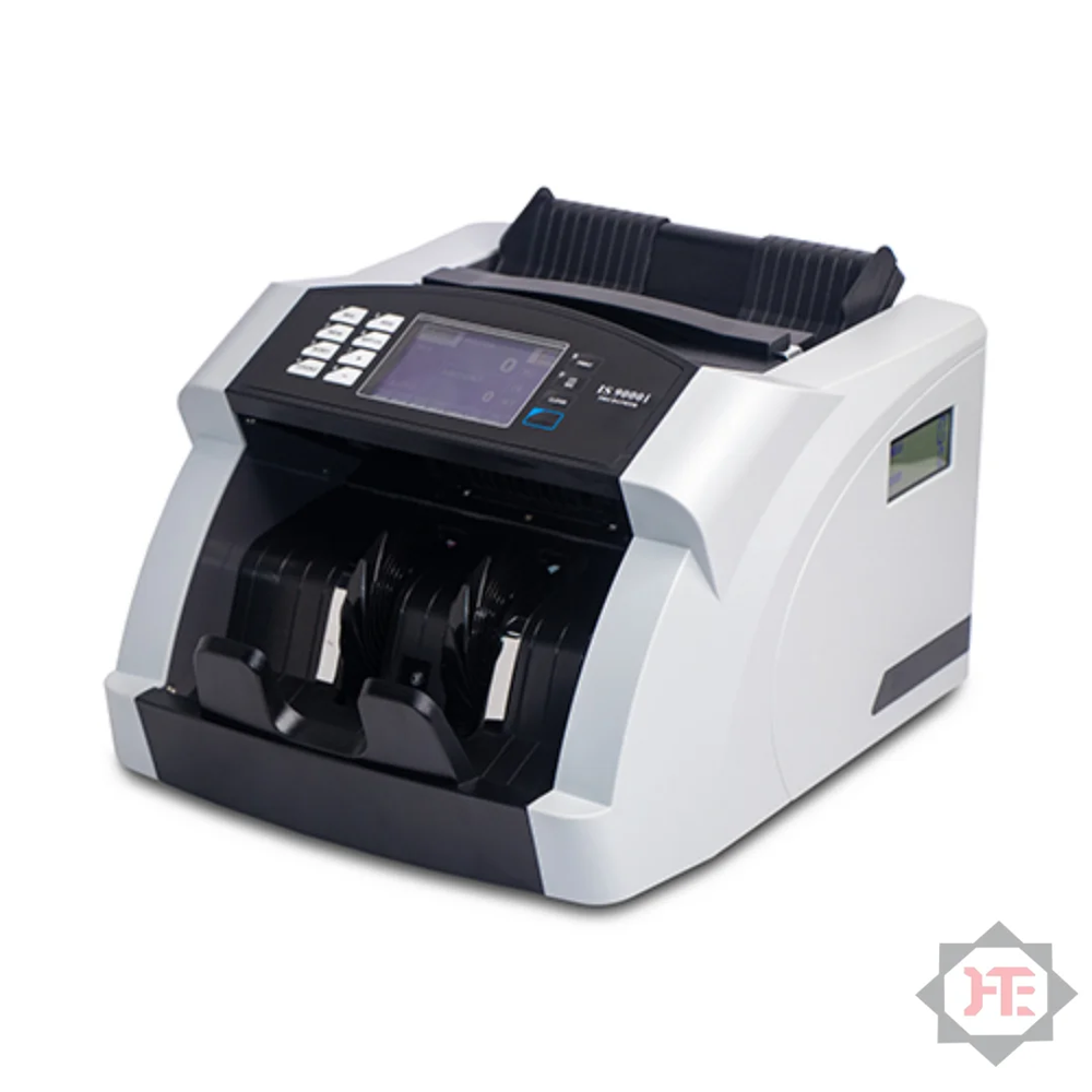 Cash Counting Machine - Durable Abs Body, Standard Desktop Size, White With Black Accents | High Speed 1000 Notes/min, Uv Mg Ir Fake Note Detection, Digital & External Led Display, Auto Start/stop, Batching Functions