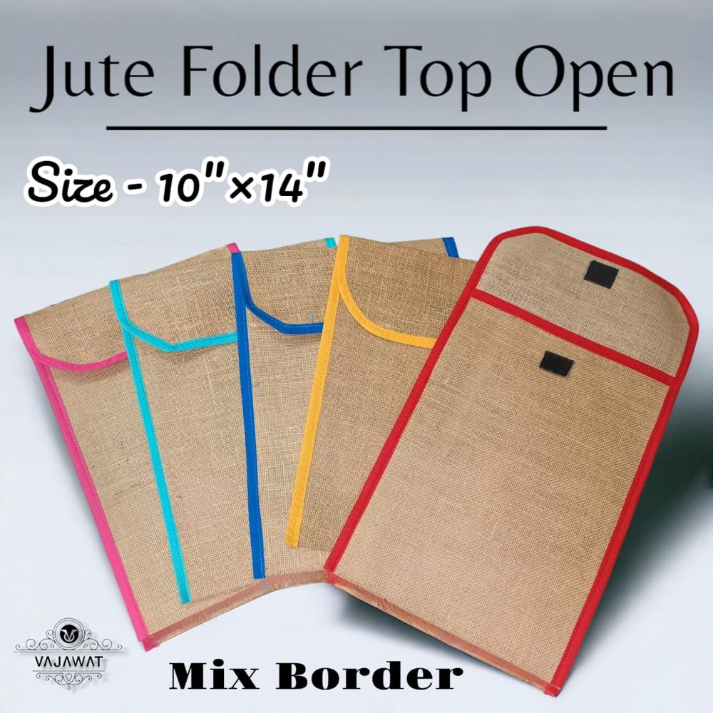 JUTE FOLDER- 14 X10 TOP OPEN