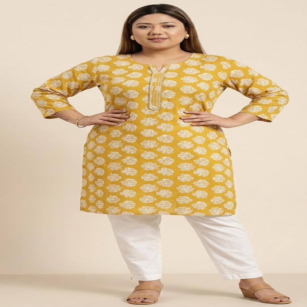 DAILY WEARABLE AND TRENDING BIG SIZE COTTON KURTIS FOR LADIES