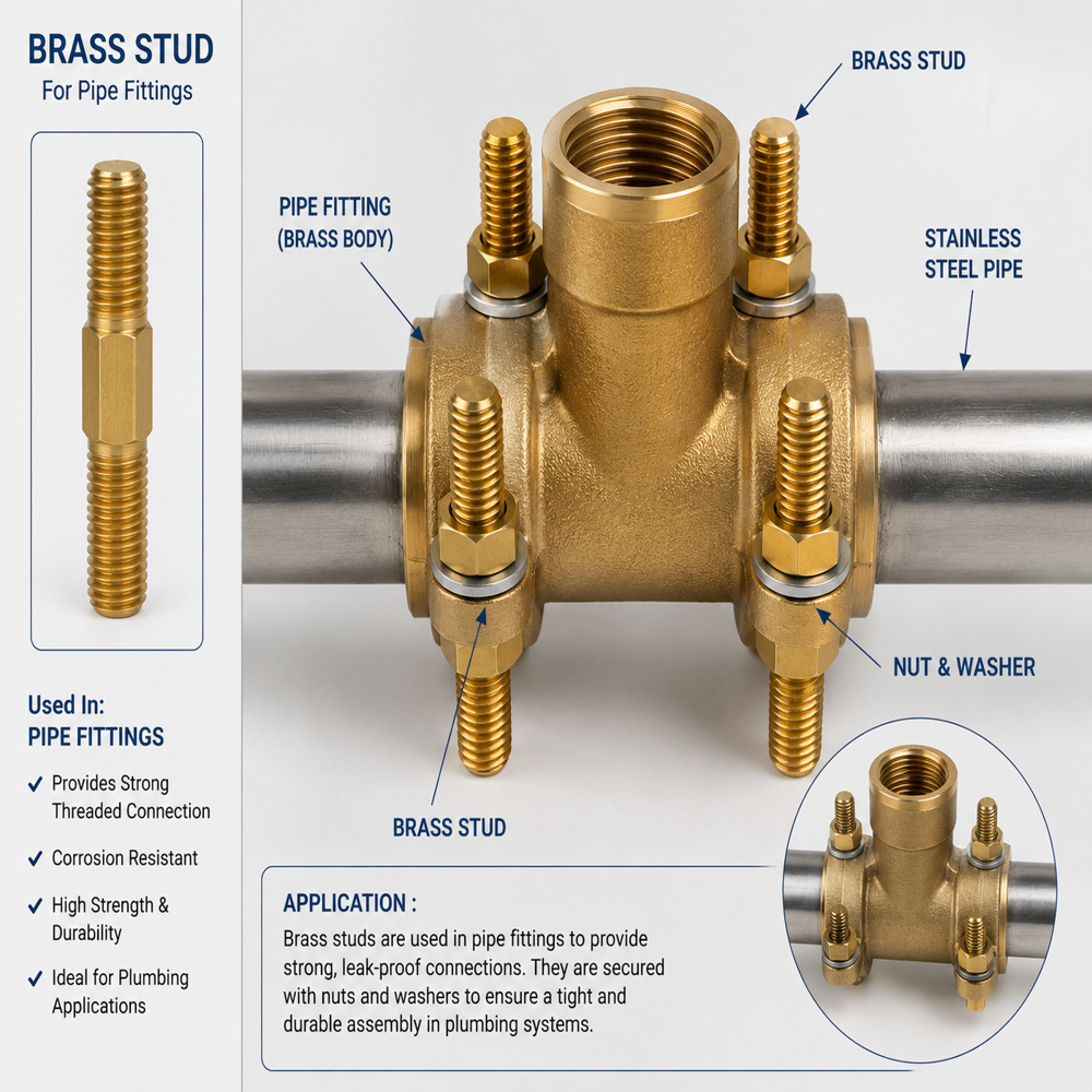 Brass Studs for Pipe Fittings