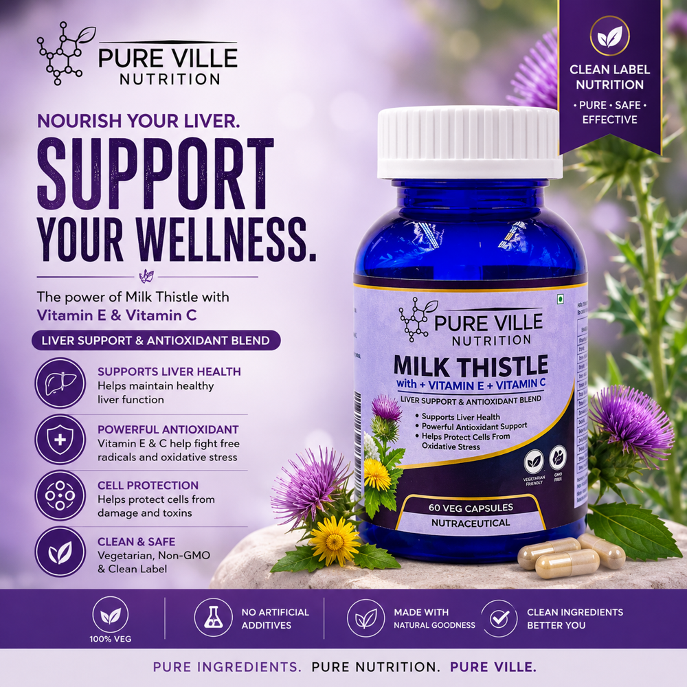 Milk Thistle and Vitamin E and Vitamin C Veg Capsules