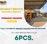 Hydraulic Press Fly Ash Brick Machine (6cvt.) - Color: Blue/white