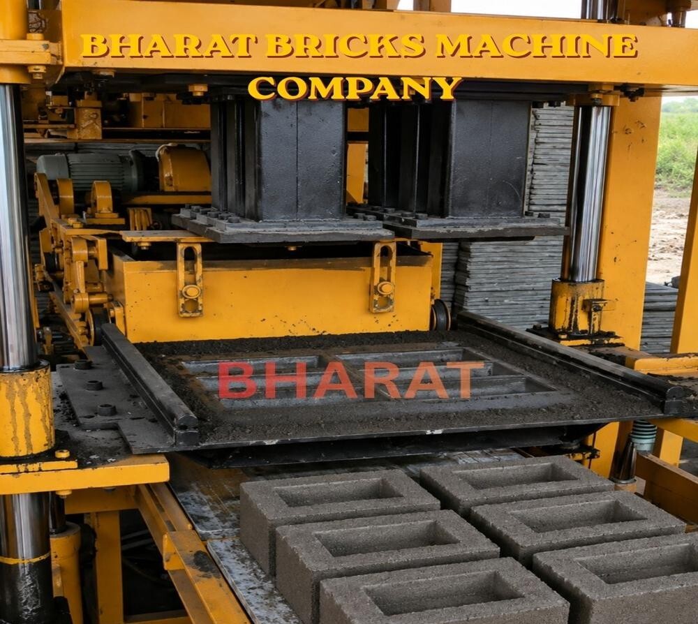 High Pressure Fly Ash Brick Making Machine - Color: Blue & Yellow