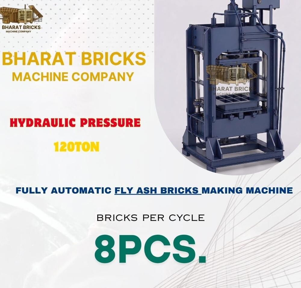 Best Automatic Fly Ash Brick Press Machine (8Cvt.) - Dimension (L*W*H): 3300 X 1800 X 2450 Mm