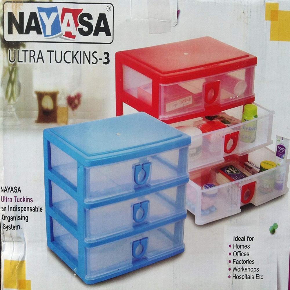 Nayasa Ultra 3 Tukins (Blue) - Storage Drawer - Plastic Frame - Blue