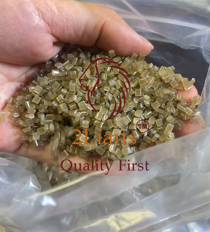 PET Recycled Pellets Grade C Tea color