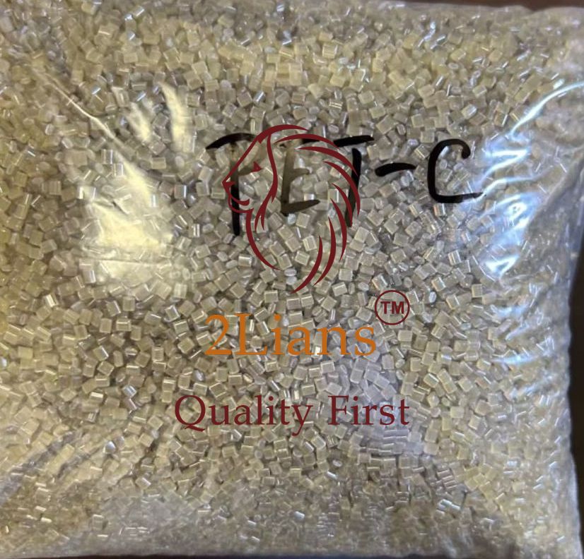 PET Recycled Pellets Grade C Tea color