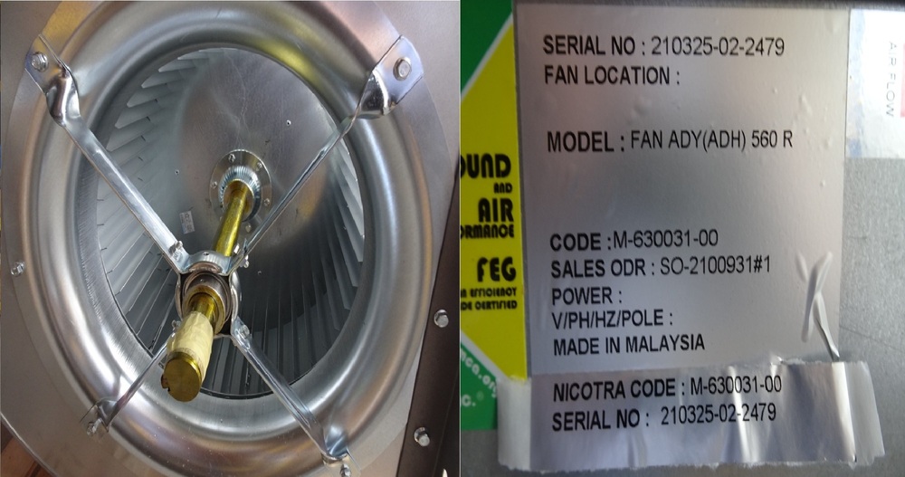 Nicotra Forward Curved Centrifugal Fan ADH 710 K | HVAC Double Inlet Fan