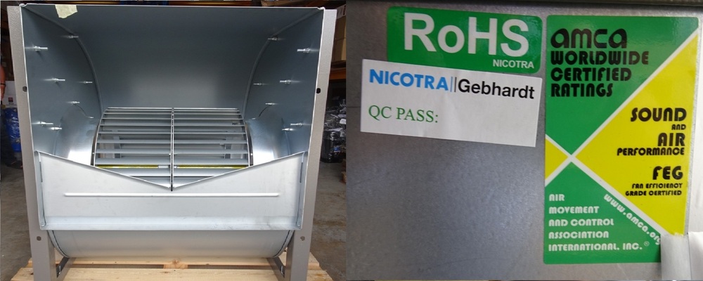 Nicotra Forward Curved Centrifugal Fan ADH 710 K | HVAC Double Inlet Fan
