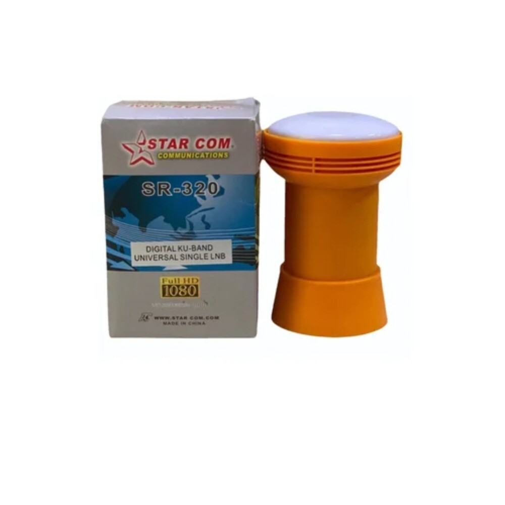 Starcom Universal Single Lnb - Aluminium & Virgin Plastic, 80 Gr Satellite Communication | Ideal For D2h Tv Use