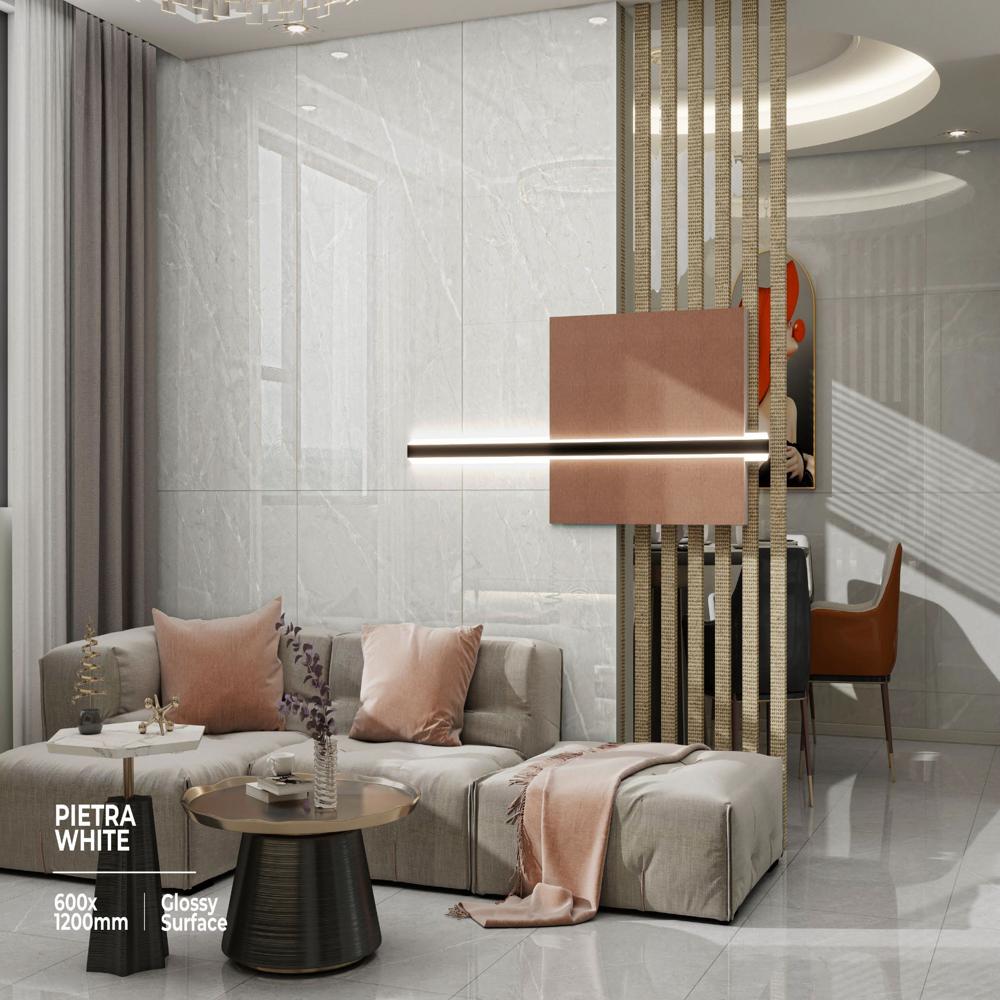 Modern Glossy Floor Tile - Color: Multi