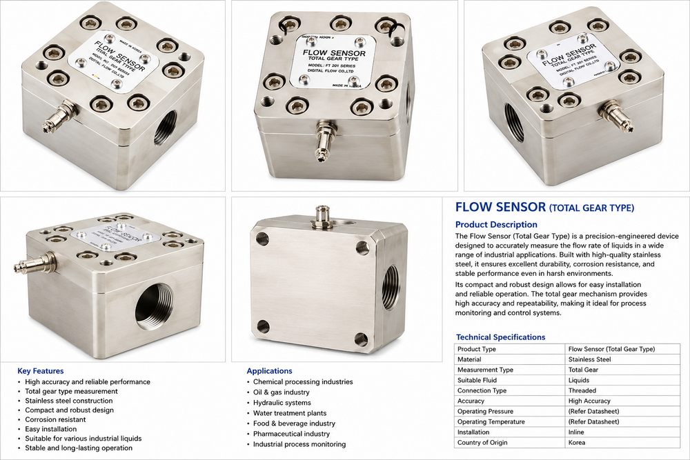 Flow Sensor Oval Gear
