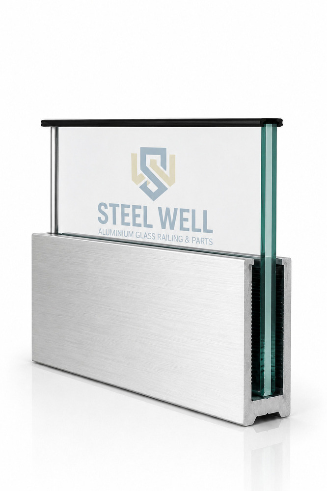 aluminium railing 37x80mm channel/aluminium channel for glass railing system/aluminium railing channel supplier India