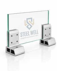 Aluminium Railing L Bracket - Stainless Steel Ss304/316, 80x40x65mm, Silver | Mirror Finish, Rust-proof, Supports 8-12mm Glass, 60kg Capacity