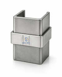 Aluminium Railing 50x50 Pipe Connector - Stainless Steel Ss304/316, Brushed Satin Finish, 72 Hrb Hardness, Corrosion Resistant, Slip-press-weld Assembly