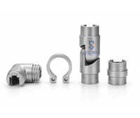 Aluminium Railing 50mm Round Pipe Fittings - Stainless Steel Ss304/ss316, Silver/grey, Corrosion Resistant, Threaded/clamp/push Fit