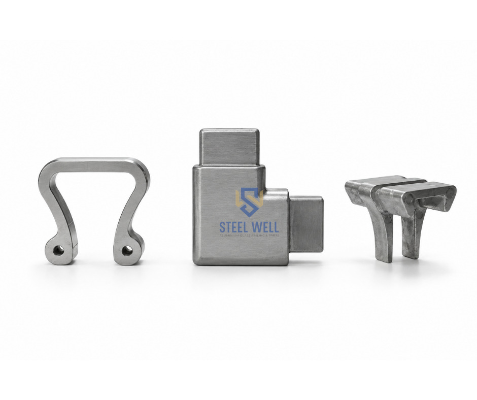 aluminium railing pipe fittings accessories/heavy duty aluminium railing fittings/powder coated aluminium pipe fittings