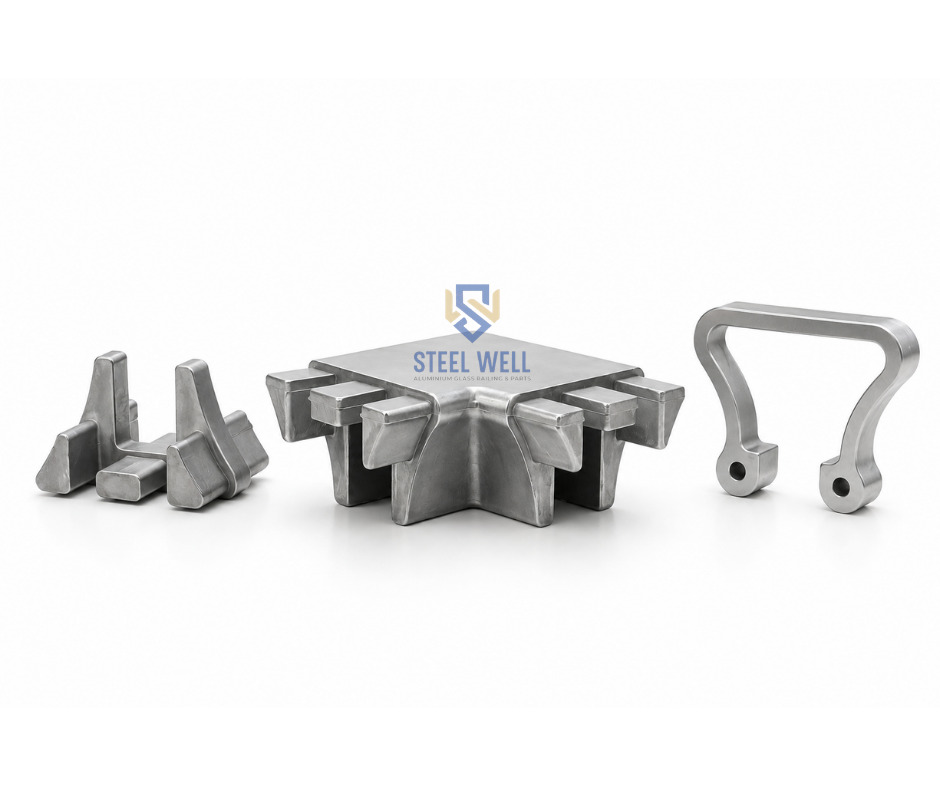aluminium railing triangle pipe fittings