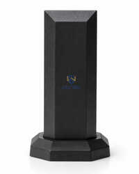 6inch Spigot - 6063-t6 Aluminium, Octagonal Base, Matte Black, Weatherproof, Bolt Fixing