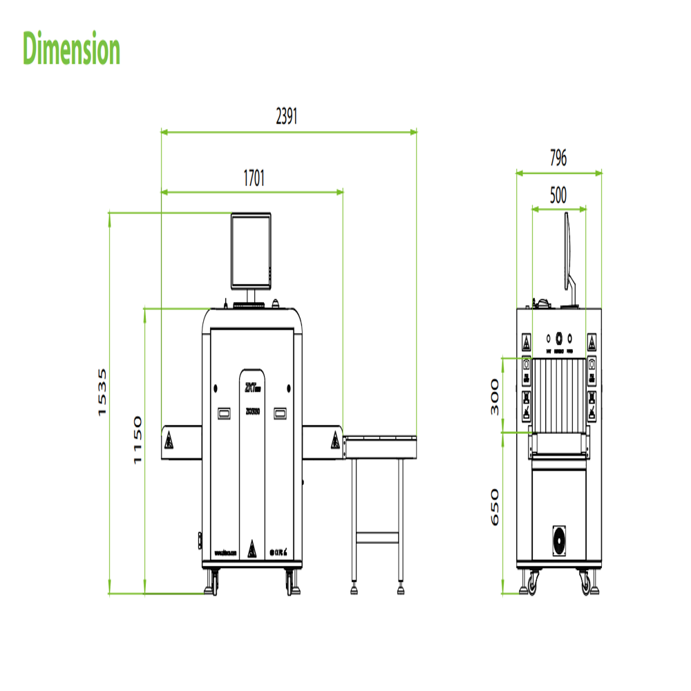 ZKX5030A Single Energy X-ray Inspection System