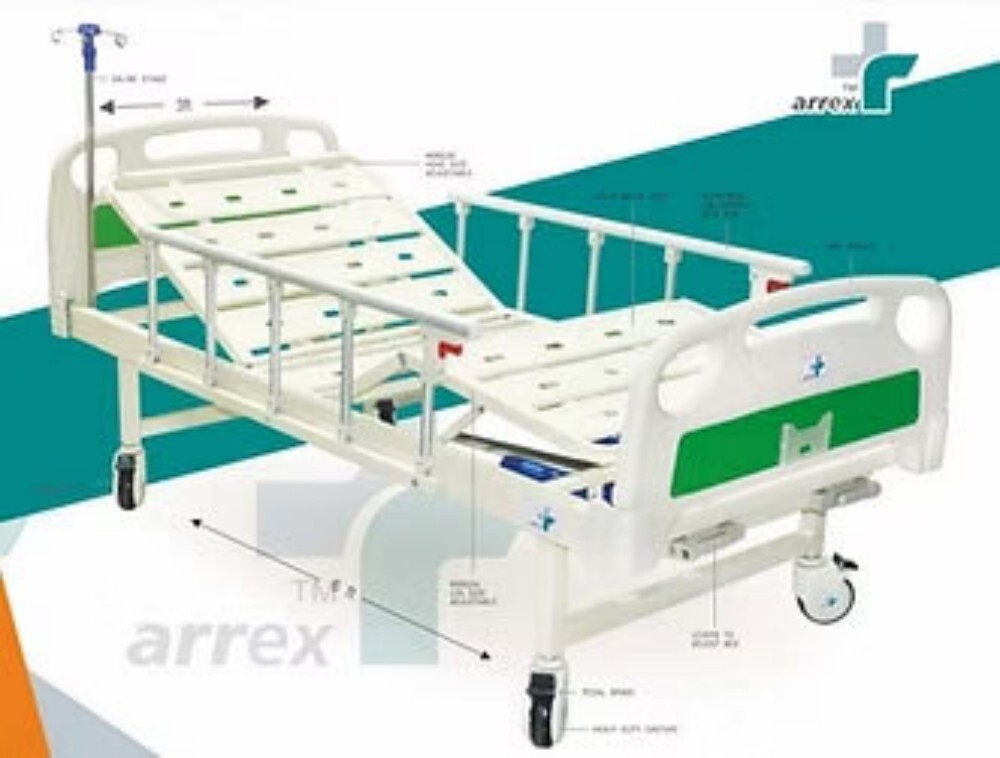 Hospital Manual Bed - Dimension (L*w*h): 2070 Mm X 980 Mm X 500 Mm