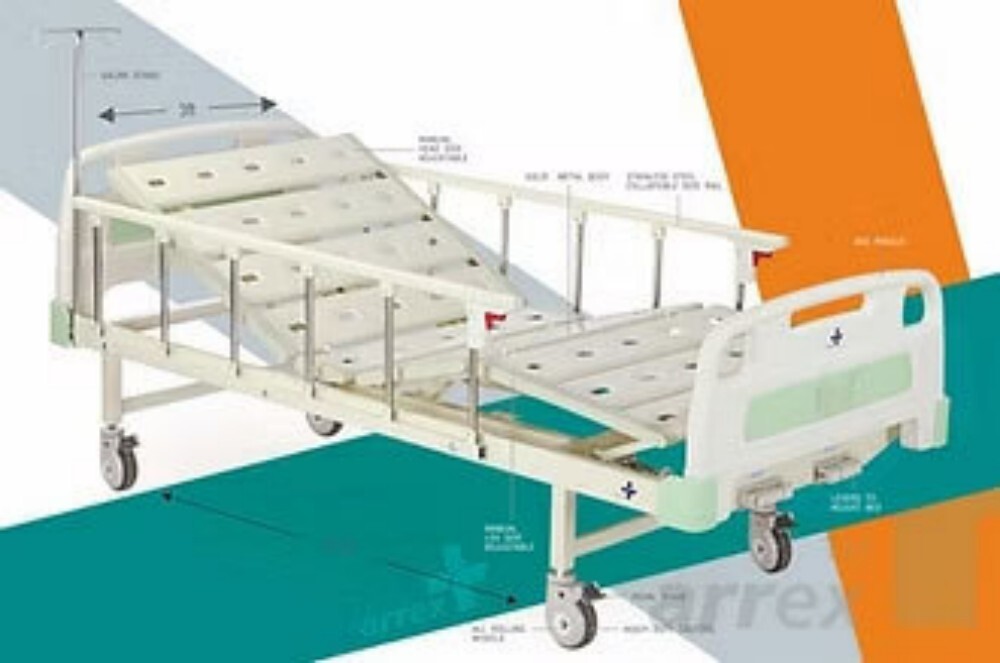Hospital Manual Bed - Dimension (L*w*h): 2060 Mm X 900 Mm X 500 Mm