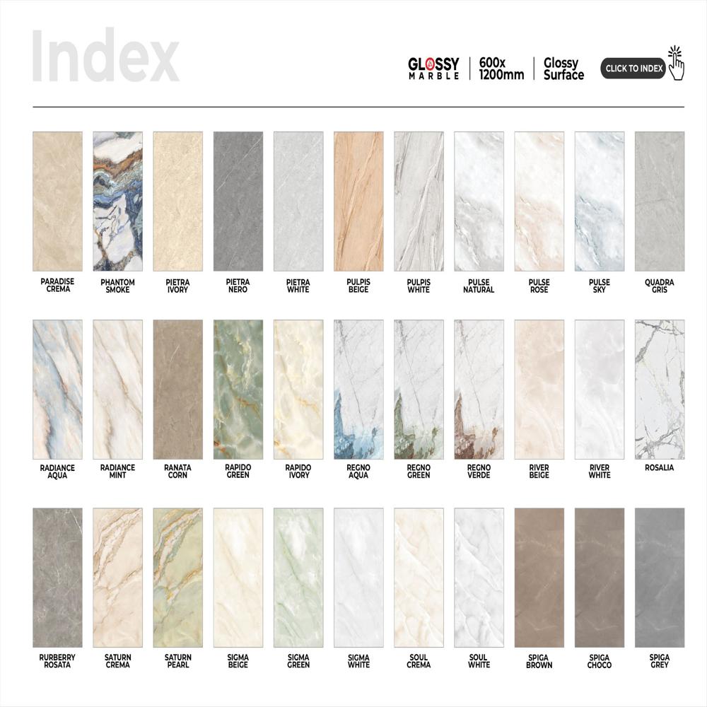 Durable Gloss Vitrified Tile - Color: Multi