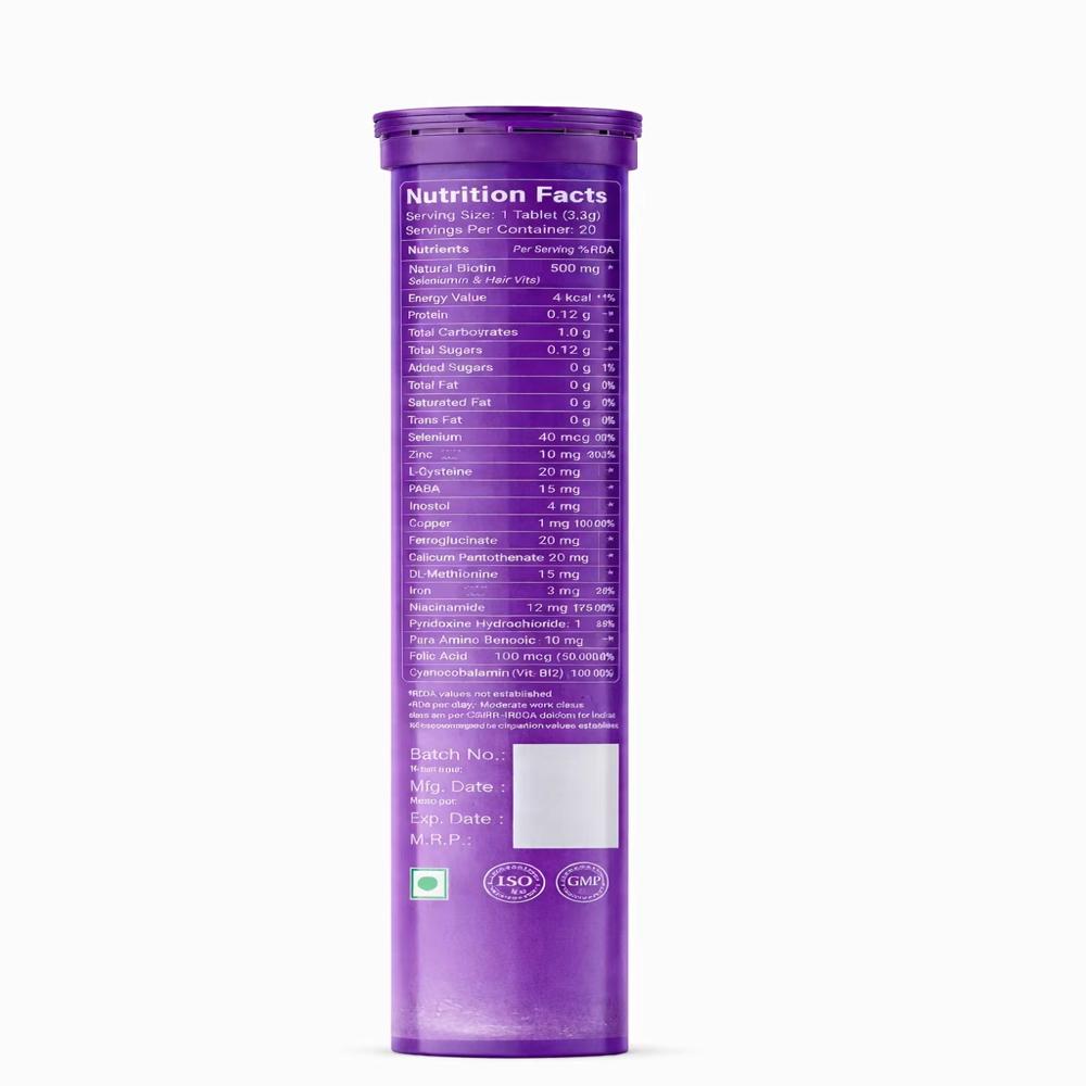 Biotin & Hair Vitamins Effervescent Tablets