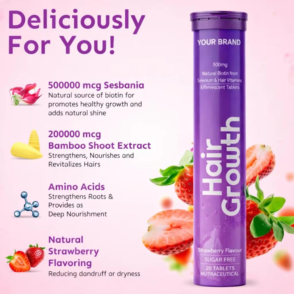 Biotin & Hair Vitamins Effervescent Tablets