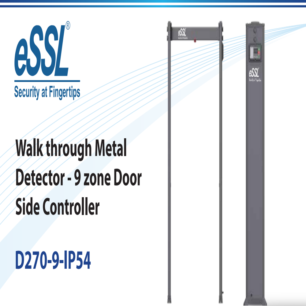 D270-9-IP54 Walk through Metal Detector - 9 zone Door Side Controller