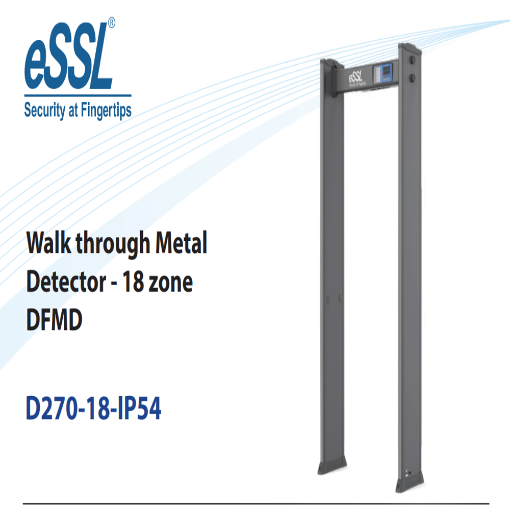D270-18-IP54 IP54 based 18 Zone Door frame metal detector