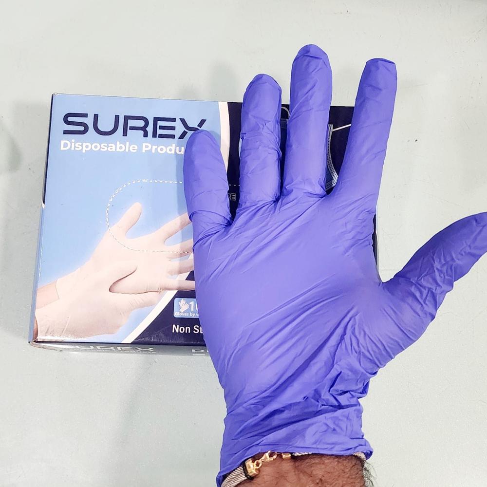 Examination Nitrile Blue Color Gloves