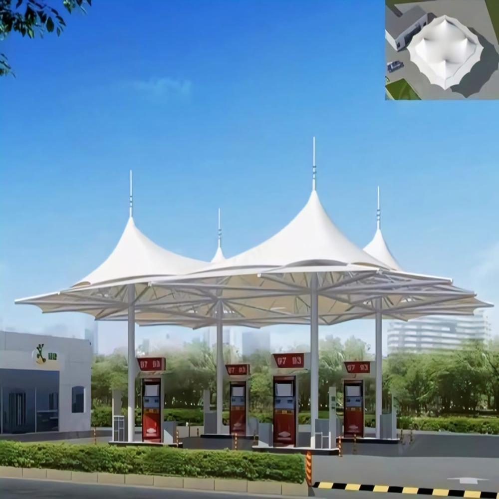 Petrol Pump Tensile Shade