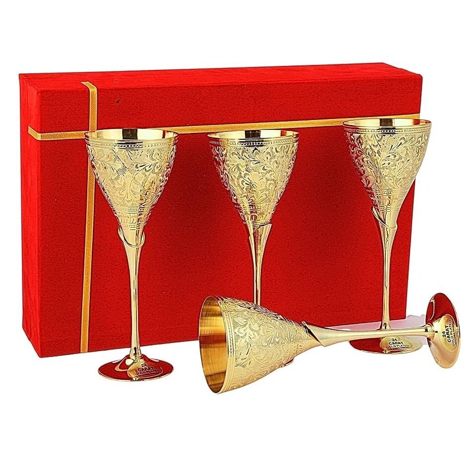 Brass Glass Set - Color: Gold