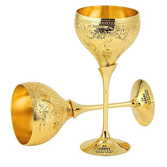 Brass Glass Set - Color: Gold
