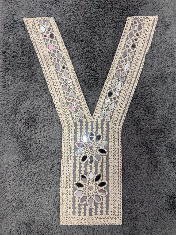 V Neck Design Embroidery Lace