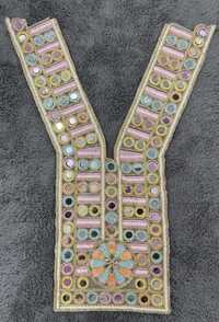 V Neck Design Embroidery Lace