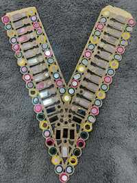 Neck V Embroidery Lace