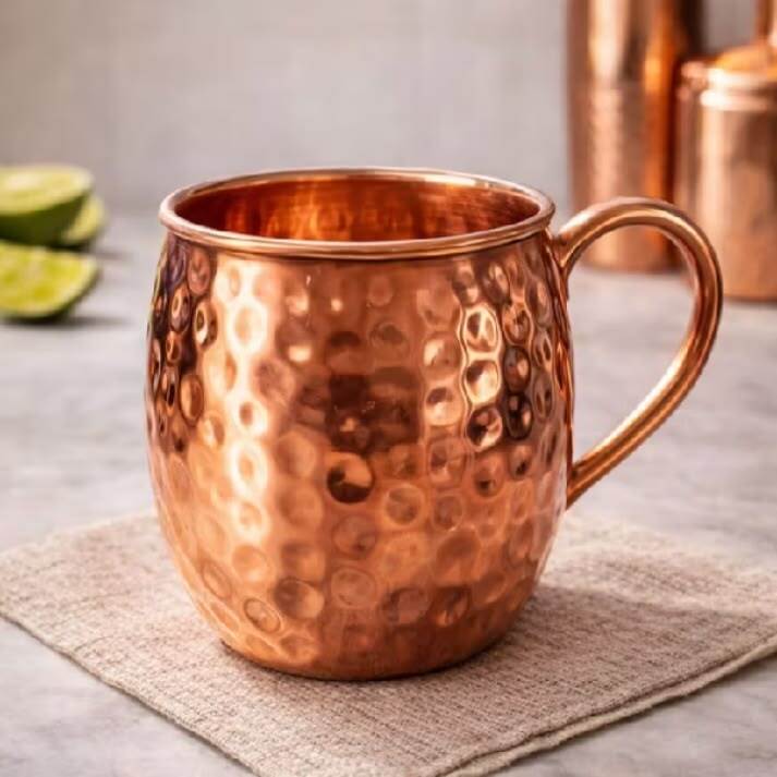 Copper Mug - Diameter: 9 Cm