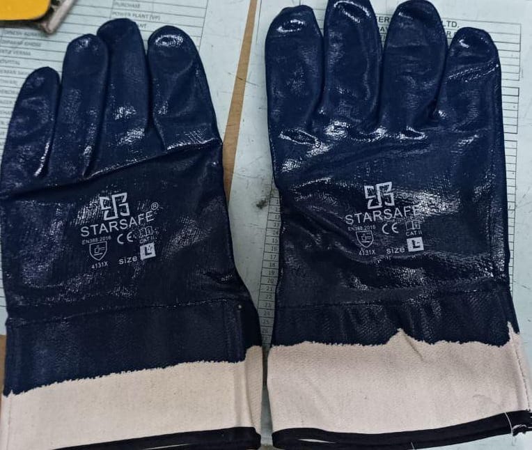 Safety Nitrile Double Dipped Hand Gloves