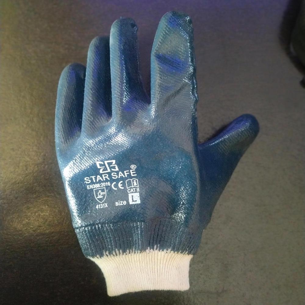 Safety Nitrile Double Dipped Hand Gloves